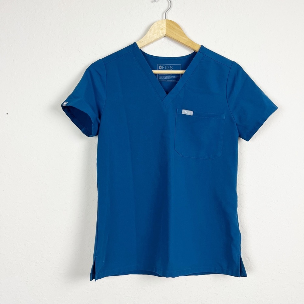 Figs Catarina One Pocket Scrub Top Blue Size XXS